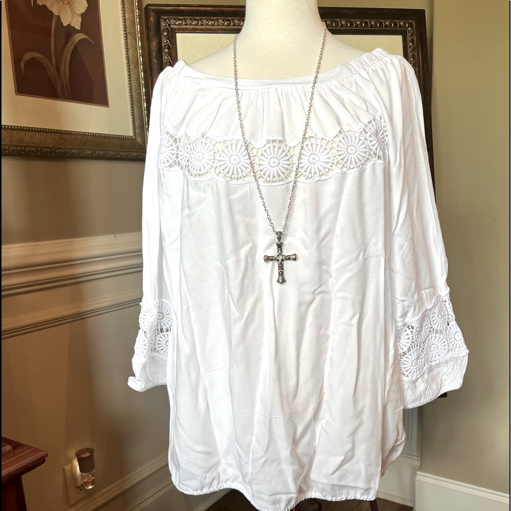White Off The Shoulders Shirt